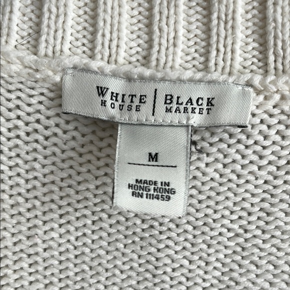 White and black Three Dots White Cozy Knit Cardigan - Picture 3 of 5